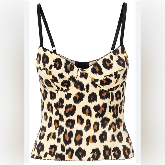 SERGIO HUDSON $1395 Cheetah Leopard Print Corset Bustier Size 12 NWT - Picture 2 of 13